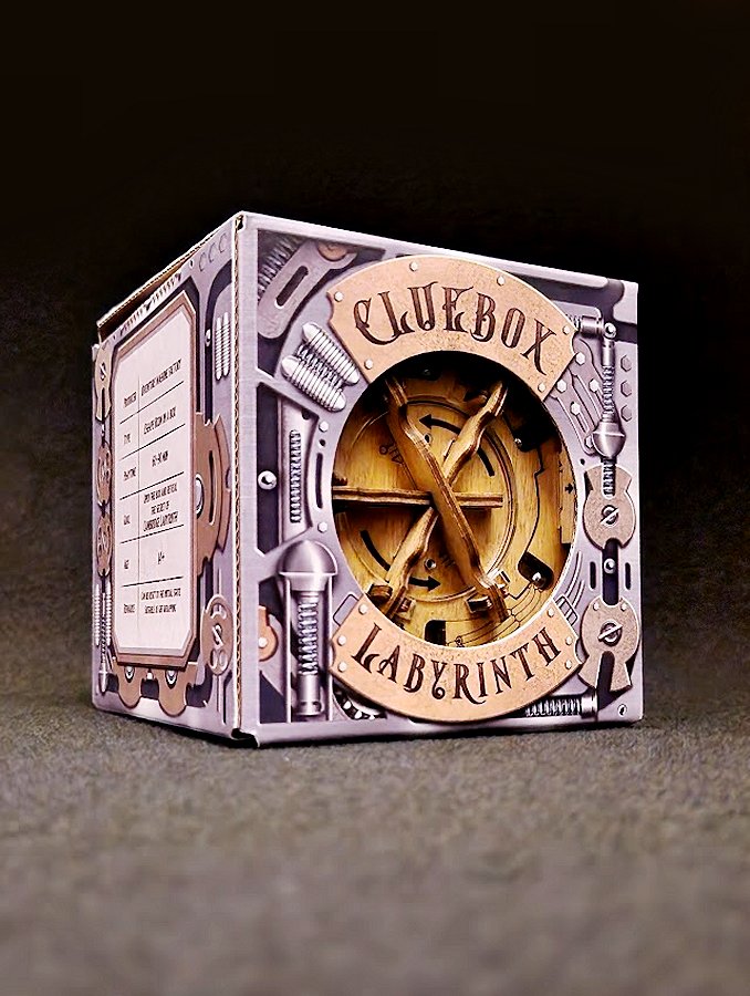 Cluebox on pulmakuutio, jonka teemana on Cambridge Labyrinth