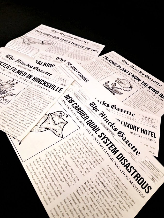The Hincks Gazette tarjoaa haastavan kotona pelattavan pakohuone kokemuksen