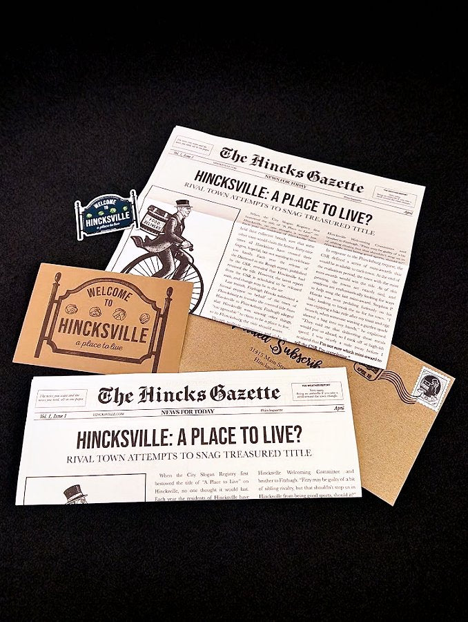 Hanki lahjaksi The Hincks Gazette pakohuoneista pitävälle pariskunnalle