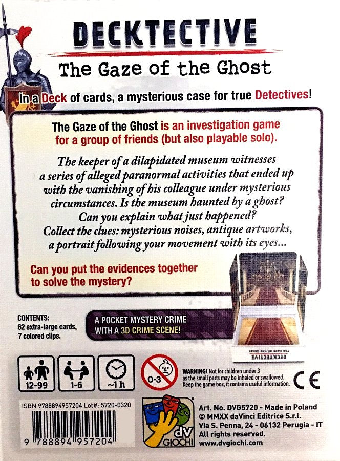 Toimitte Decktectiven The Gaze of the Ghost rikosmysteeripelissä kaikki rikosetsivinä