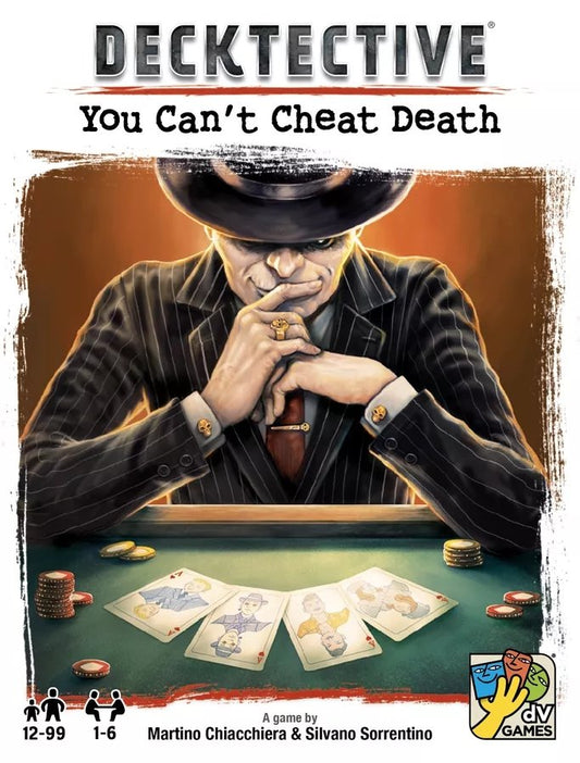 Decktective You Can't Cheat Death rikosmysteeripelissä ratkaiset murhatapauksia