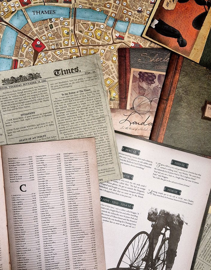 The Baker Street Irregulars rikos ratkeaa tapauskansion, kartan ja sanomalehden avulla